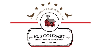 Logo: Al's Gourmet Falafel and Fries, Salt Spring Island, BC Restaurant